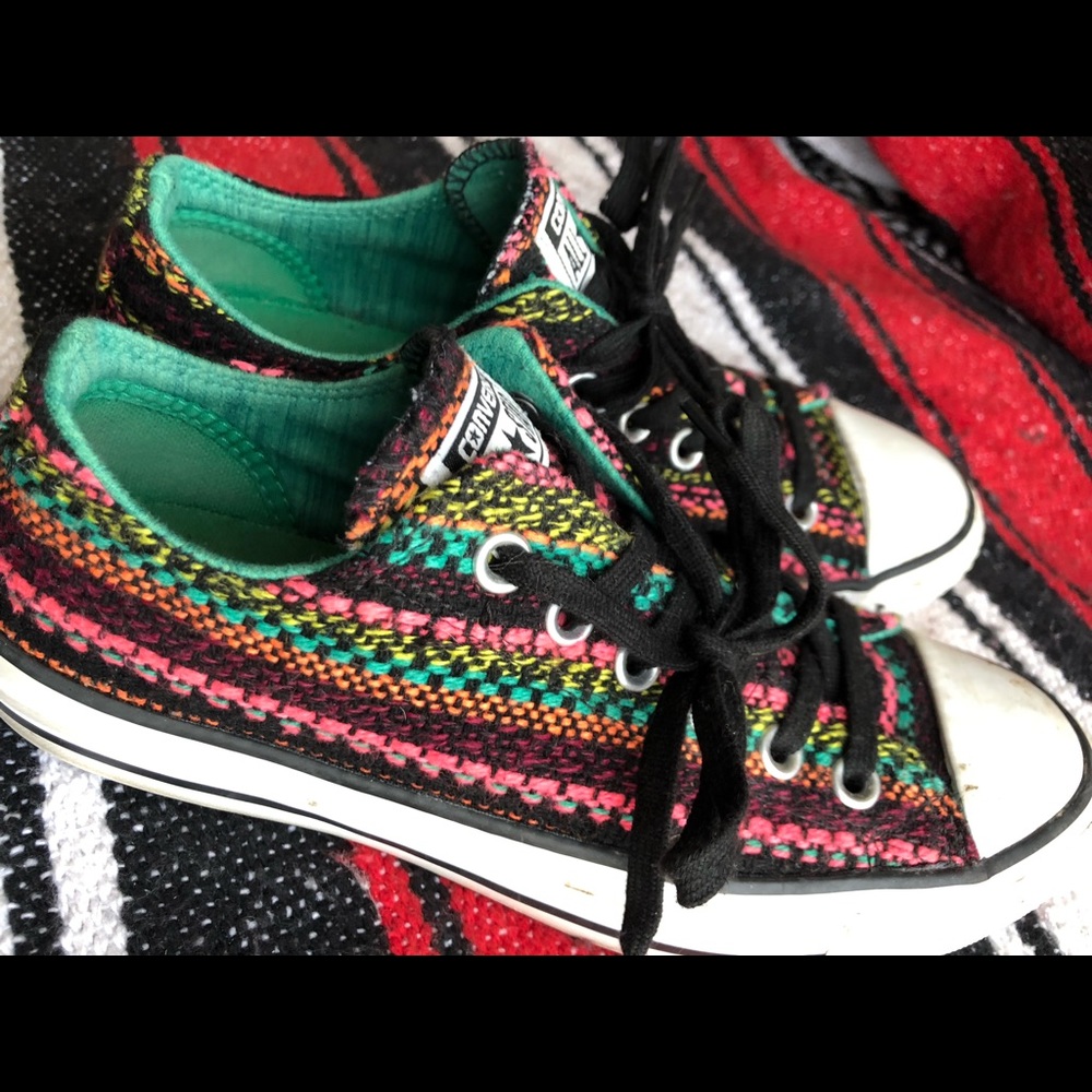 Multi Color Low Top Converse - Picture 3 of 6